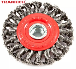 Wholesale Price China Twisted Wire Brush Angle Grinder - Twisted Knotted Wire Wheel Brush Steel/Stainless Steel Wire Brush For Metal Grind Rust Removal – Tranrich