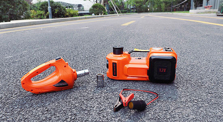 Use 3 in 1 Electric Car jack Makes Your Work Easier!