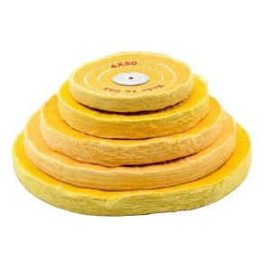 2022 Latest Design Buffing Pad Red - Yellow cotton buffing wheel  inch 4/5/6 inch 12/50 ply with stitch razor edges – Tranrich