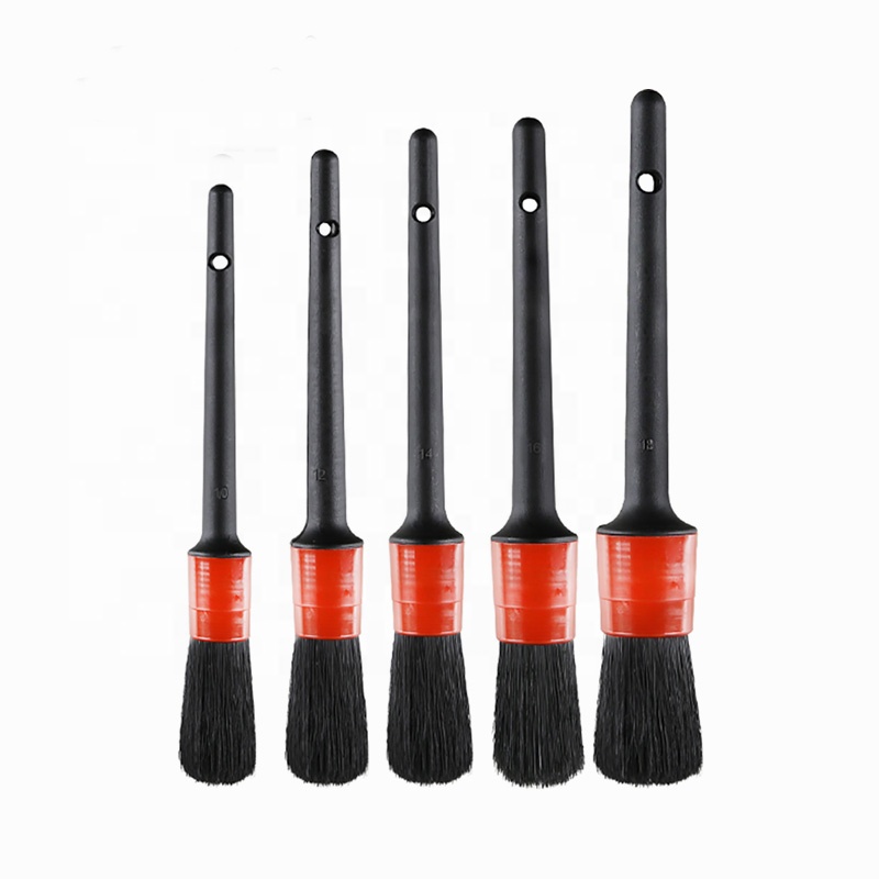 Car Detailing & wash Brush kit Cleaning Boar Hair Brush Auto Detail Tools Product 5 pcs Wheel Dashboard Car Accessories